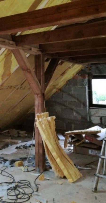 Dachbodendämmung (vorher)